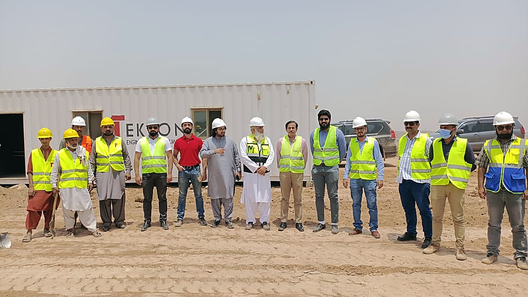 Tekton site team in protective equipment