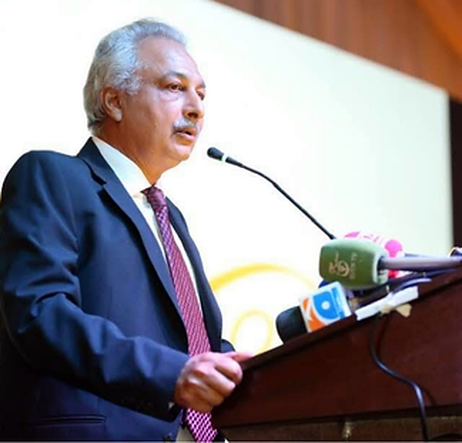 Mr. Khalid Abdul Rehman, Chairman, speaking at an event